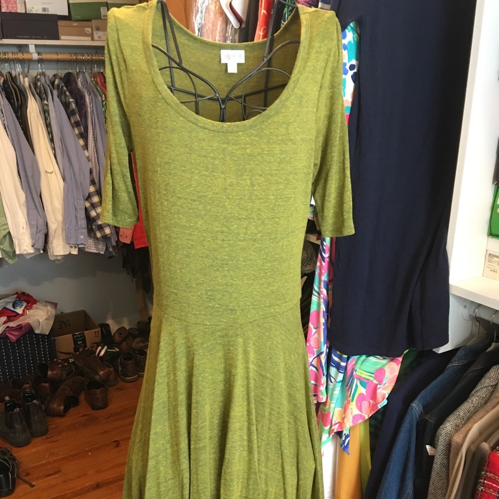 Heathered Chartreuse Green Lularoe Nicole Large